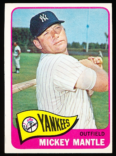 1965 Topps Baseball- #350 Mickey Mantle, Yankees