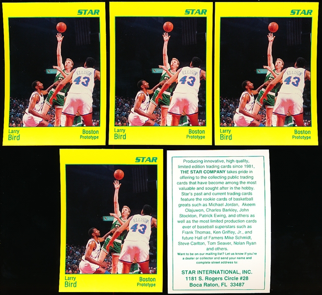 Lot Detail 1991 Star Bskbl Prototypes Larry Bird Celtics 5 Cards