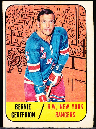 1967-68 Topps Hockey- #29 Bernie Geoffrion, Rangers