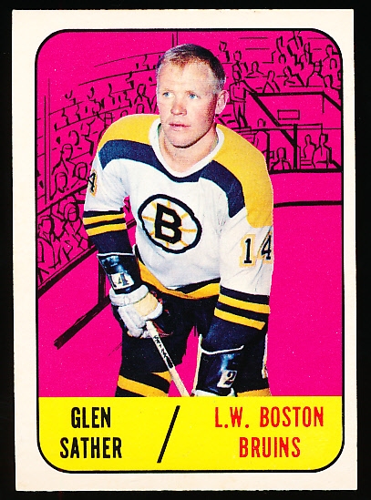 1967-68 Topps Hockey- #38 Glen Sather RC, Bruins