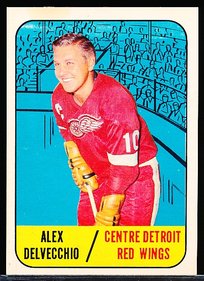 1967-68 Topps Hockey- #51 Alex Delvecchio, Red Wings