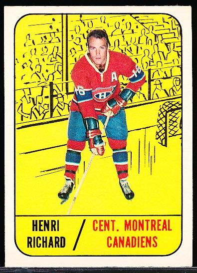 1967-68 Topps Hockey- #72 Henri Richard, Montreal