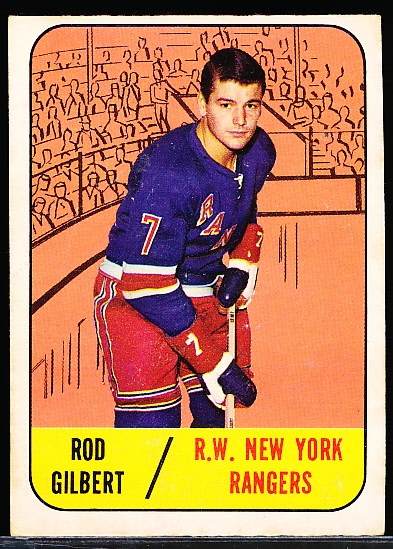 1967-68 Topps Hockey- #90 Rod Gilbert, Rangers