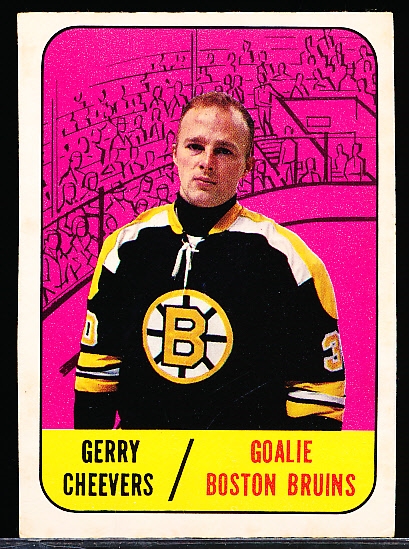 1967-68 Topps Hockey- #99 Gerry Cheevers, Bruins