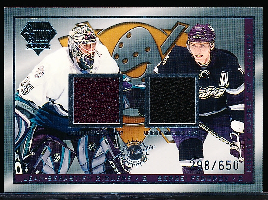 2003-04 Pacific Luxury Suite Hockey- #24 J-S. Giguere JSY/ S. Federov JSY, Ducks- #298/650