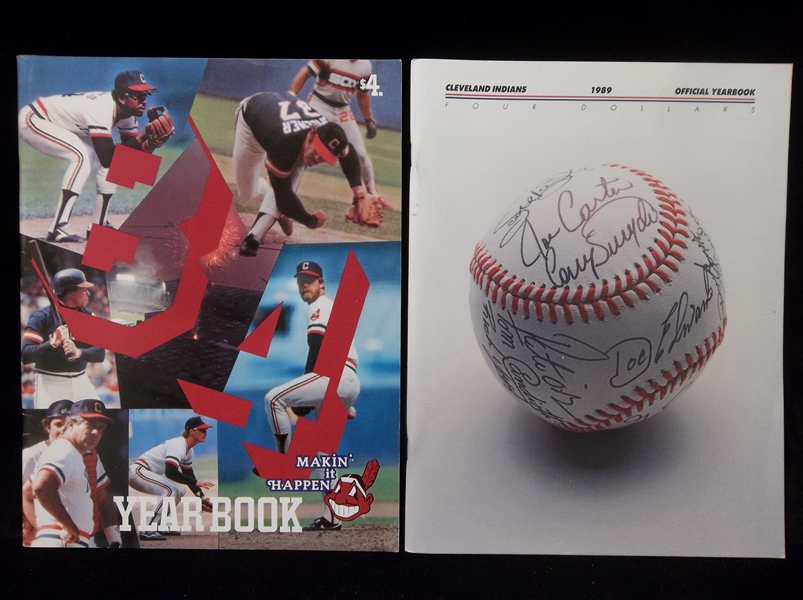 1984 & 1989 Cleveland Indians Baseball Yearbooks