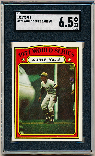 1972 Topps Baseball- #226 World Series (Clemente)- SGC 6.5 (Ex-Nm+)