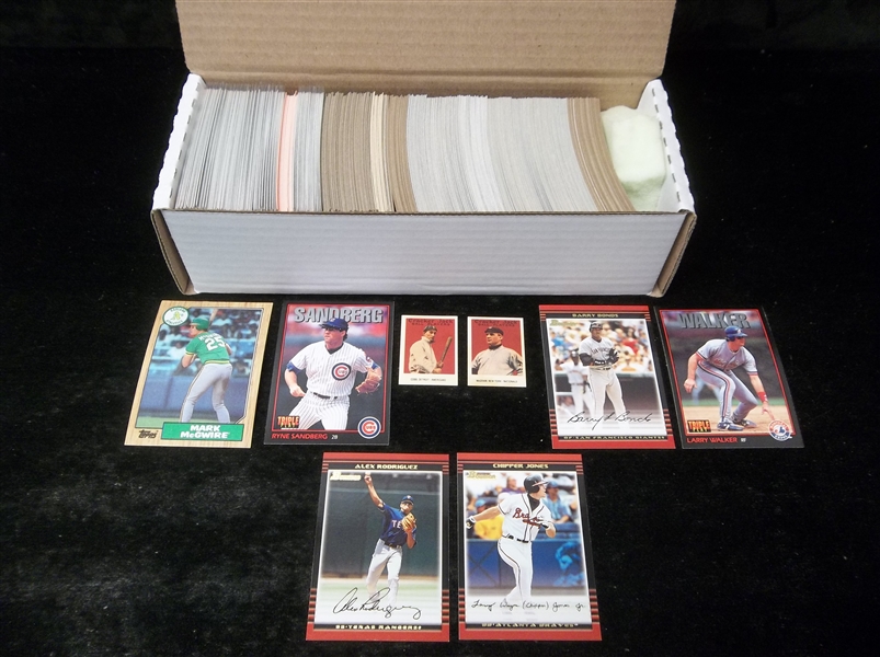 Lot Detail Baseball Star Card Lot 450 Asst 1980s Thru 2000s