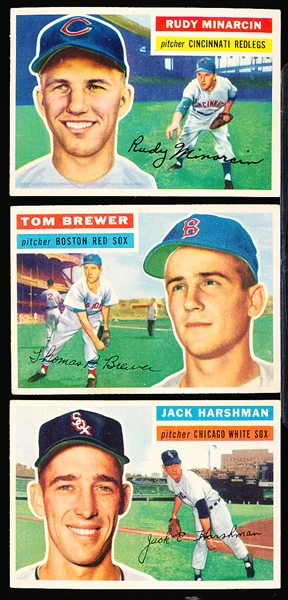 1956 Topps Baseball- 3 Diff Gray Backs