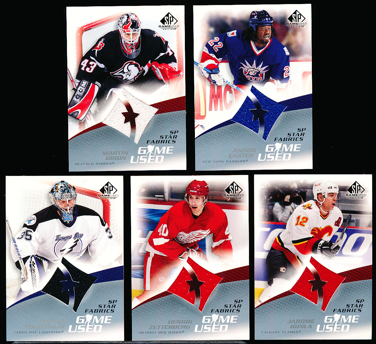 Lot Detail 2003 04 SP Game Used Edition Hockey Star Fabrics 10