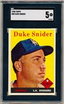 1958 Topps Baseball- #88 Duke Snider, Dodgers- SGC 5 (Ex)