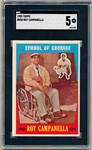 1959 Topps Baseball- #550 Roy Campanella- Symbol of Courage- SGC 5 (Ex)