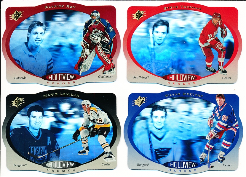 1996-97 SPx Hockey- “Holoview Heroes” Insert Set of 10