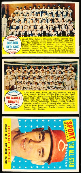 1958 Topps Bb- 15 Cards