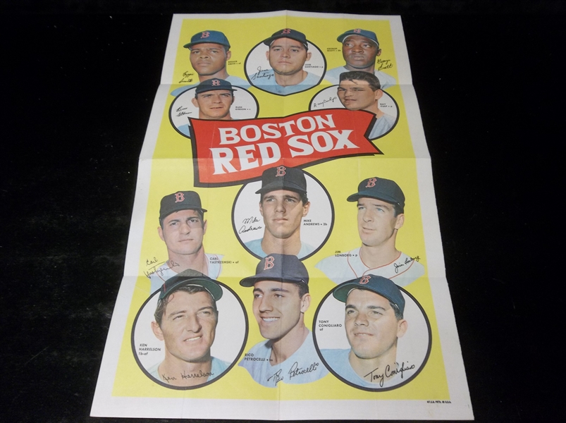 1969 Topps Bb Team Poster- Boston Red Sox