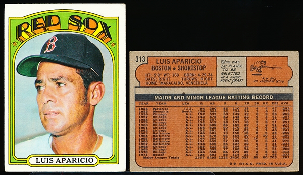 Luis Aparicio- 12 cards