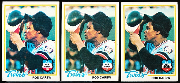 1978 Topps Baseball- #580 Rod Carew- 30 Cards