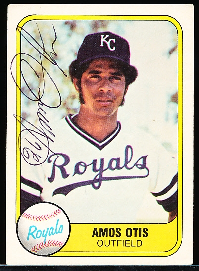 Autographed 1981 Fleer Bsbl. #32 Amos Otis, Royals