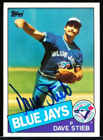 Autographed 1985 Topps Bsbl. #240 Dave Stieb, Blue Jays