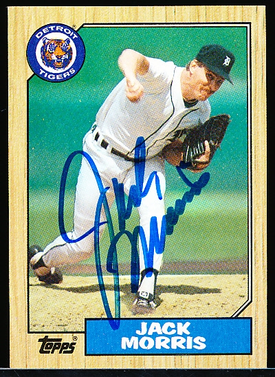 Autographed 1987 Topps Bsbl. #778 Jack Morris, Tigers