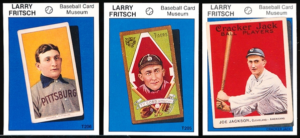 1988 Larry Fritsch Baseball Card Museum- 1 Complete Set of 8 Cards