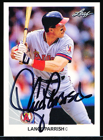 Autographed 1990 Leaf Bsbl. #195 Lance Parrish, Angels