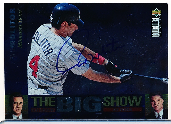 Autographed 1997 Collector’s Choice Bsbl. “The Big Show” #29 Paul Molitor, Twins