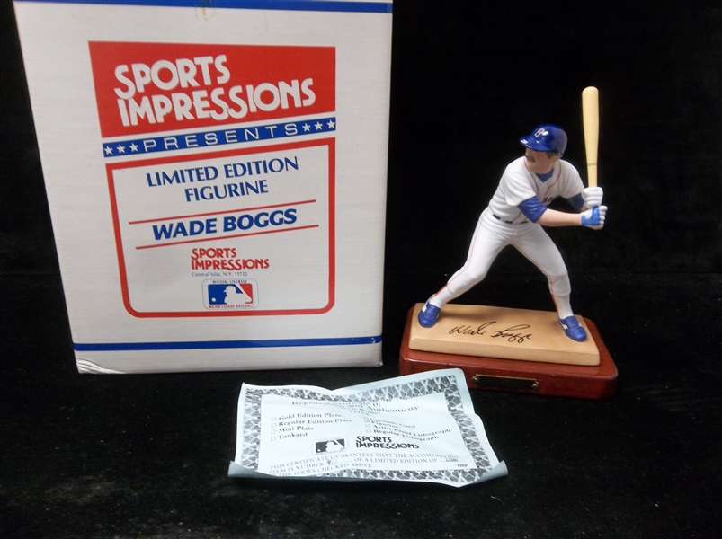 1988 Sports Impressions 8” Tall Wade Boggs Red Sox Figurine- #411 of 2,500