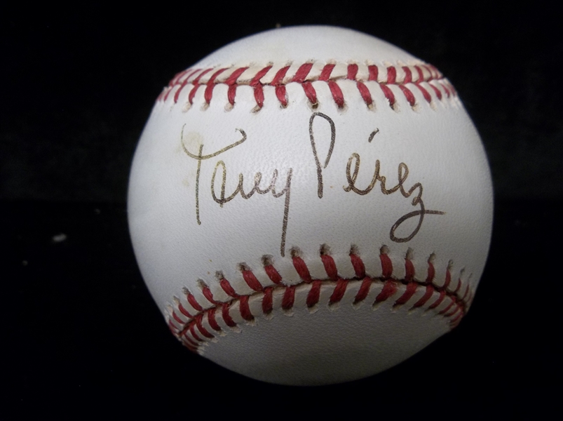 Autographed Tony Perez Rawlings N.L. (Coleman Pres.) Baseball