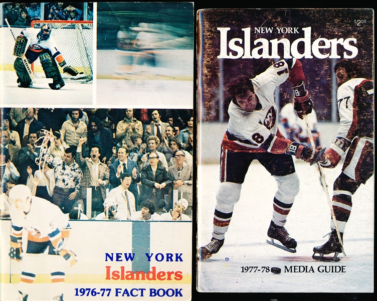 1976-77 and 1977-78 New York Islanders NHL Media Guides- 1 From Each Year