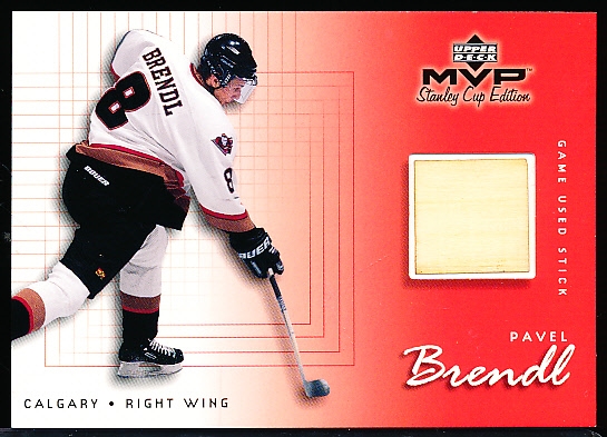 1999-00 Upper Deck MVP Stanley Cup Edition Hockey “Game-Used Stick” #GU-PB Pavel Brendl, Flames