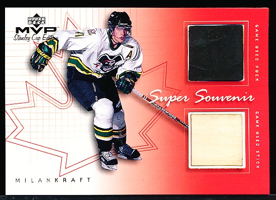 1999-00 Upper Deck MVP Stanley Cup Edition Hockey “Super Souvenir” #SGU-MK Milan Kraft