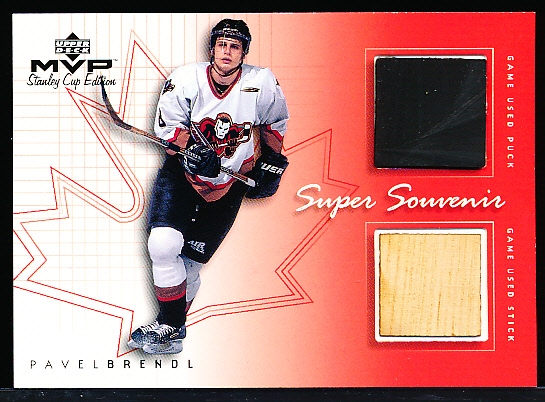 1999-00 Upper Deck MVP Stanley Cup Edition Hockey “Super Souvenir” #SGU-PB Pavel Brendl