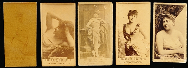 Late 1800’s W. Duke, Sons, & Co. “Cross-Cut Cigarettes Are the Best” Stage Actress (N145-5) Cards- 5 Diff.