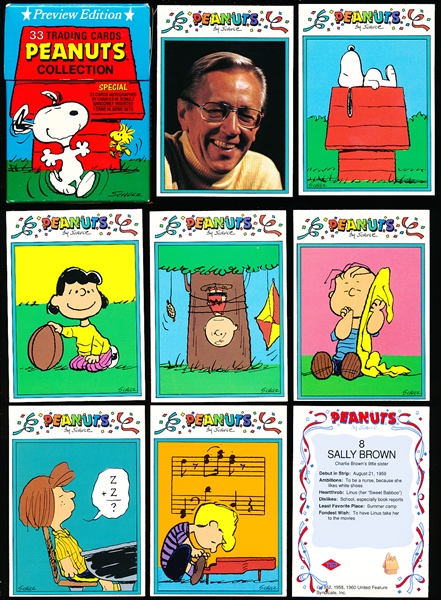 1991 Tuff Stuff “Peanuts Collection” Preview Edition Complete Factory Set of 33