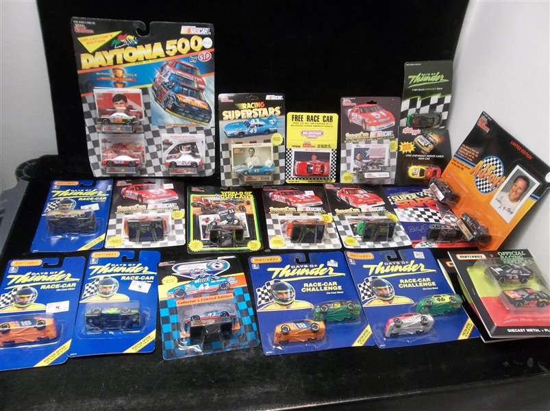 Small Matchbox Sized Race Car Clean-Up Group- 27 Total Cars Sealed in Original Retail Packaging!