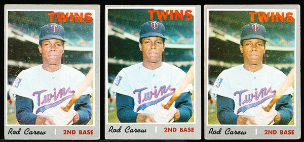 1970 Topps Bb- #290 Rod Carew- 3 Cards