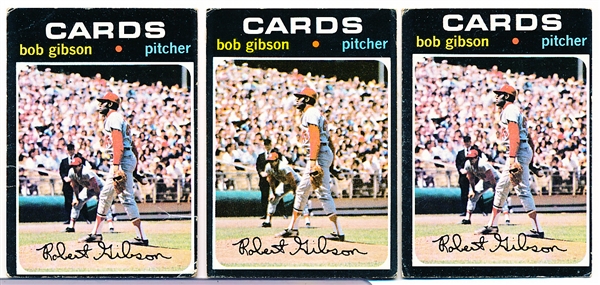 1971 Topps Bb- #450 Bob Gibson, Cards- 7 Cards