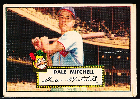 1952 Topps Baseball- #92 Dale Mitchell, Cleveland