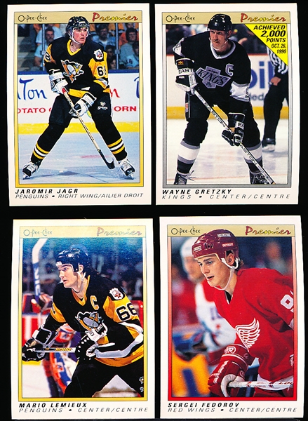 Lot Detail 1990 91 O Pee Chee Premier Hockey 1 Complete Set Of 132 Cards