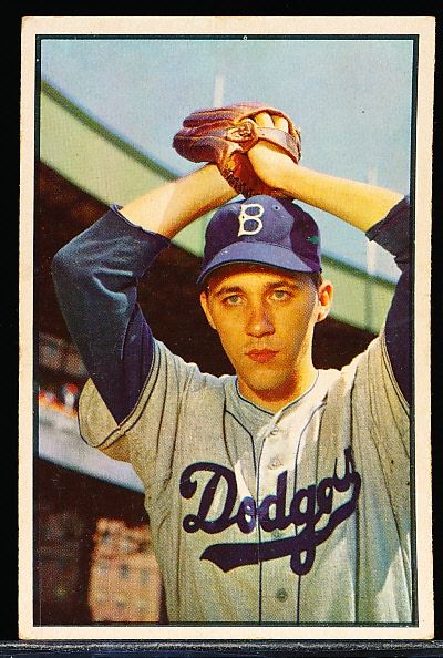 1953 Bowman Bb Color- #14 Billy Loes, Dodgers