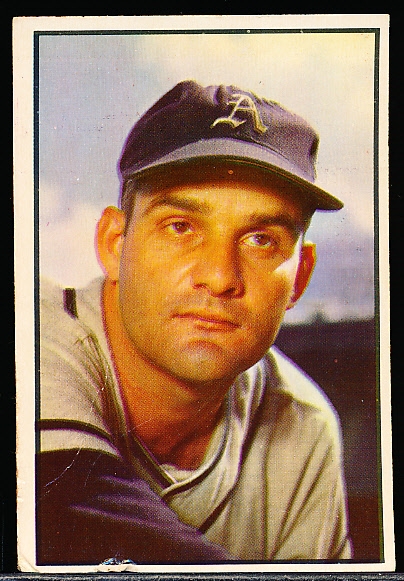 1953 Bowman Bb Color- #38 Harry Byrd, A’s