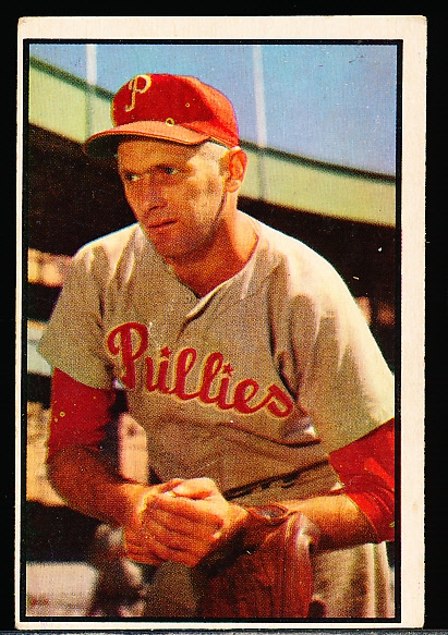 1953 Bowman Bb Color- #113 Karl Drews, Phillies