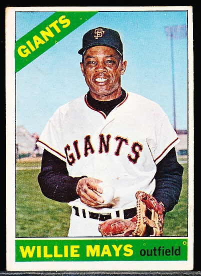 1966 Topps Baseball- #1 Willie Mays, Giants