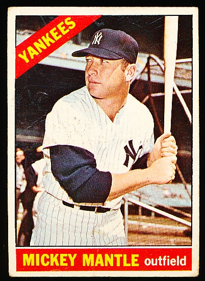 1966 Topps Baseball- #50 Mickey Mantle, Yankees