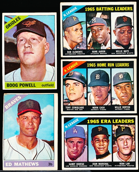 1966 Topps Baseball- 5 Diff