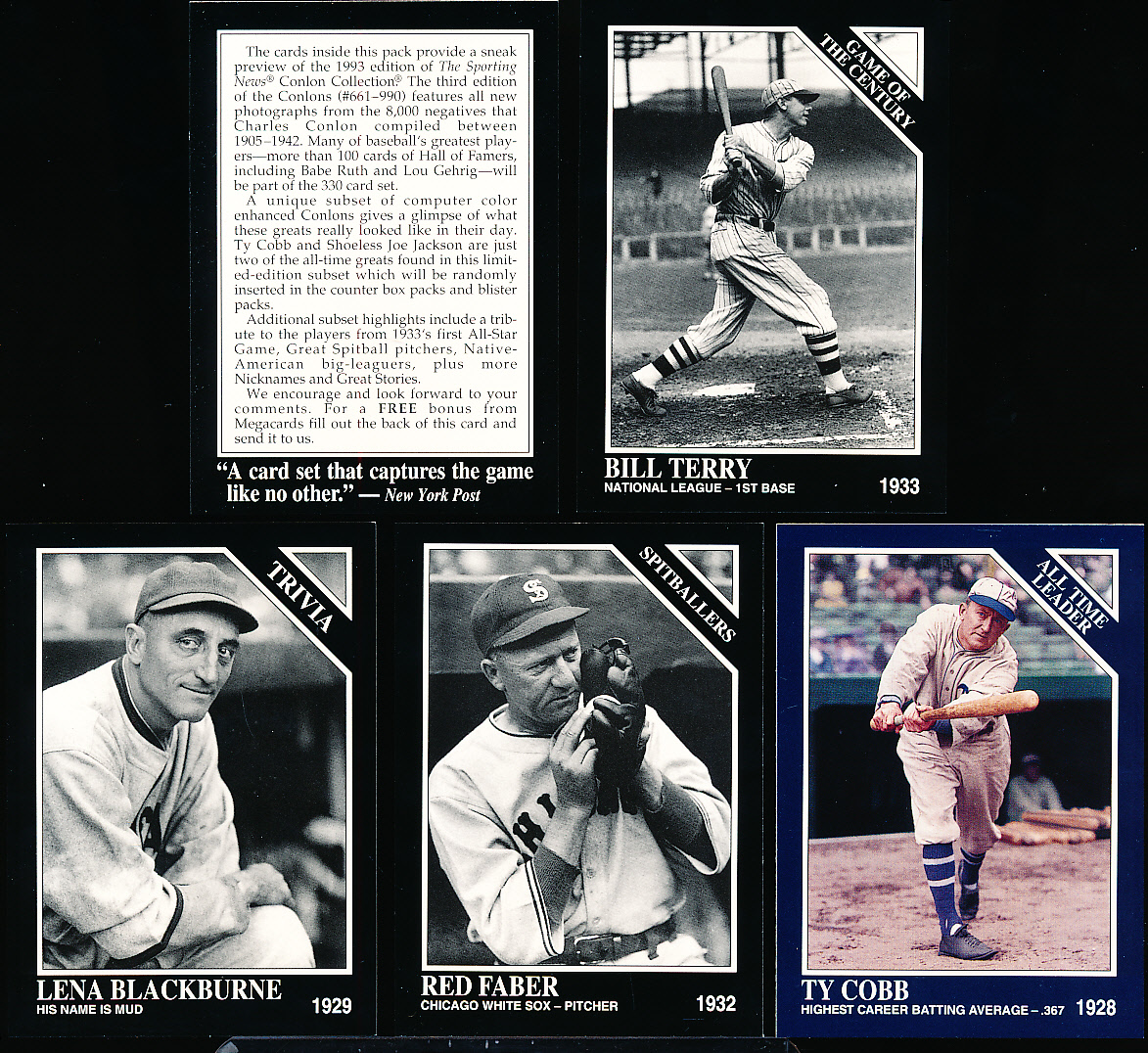 Lot Detail The Sporting News Conlon Collection Bsbl Prototypes