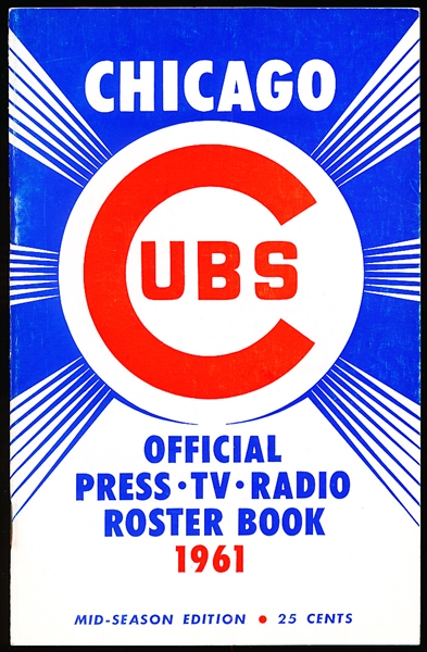 1961 Chicago Cubs Baseball Press/Media Guides- 2 Diff