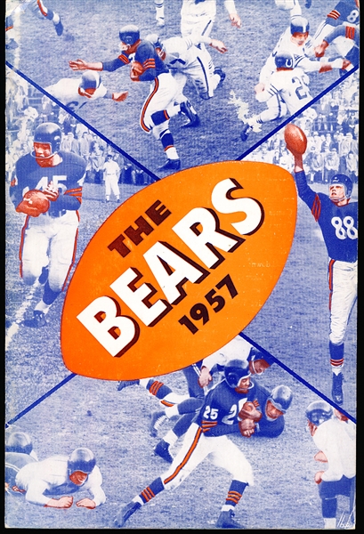 1957 Chicago Bears Football Media Guide