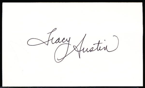 Auto’d Tracy Austin Tennis Major Champion Index Card